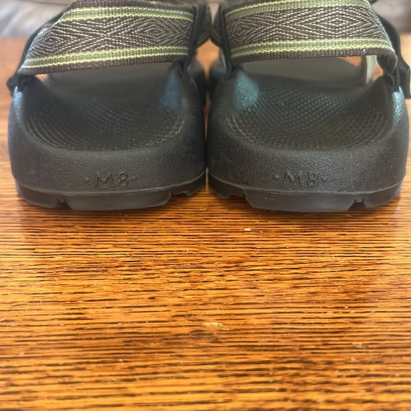 Chaco Classic Z/1 Sandals Men SZ 8 Black Green Vibram Sport Adjustable Open Toe - Picture 11 of 15
